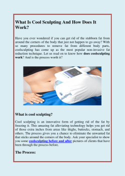 Know About Cool Sculpting And How Does It Work