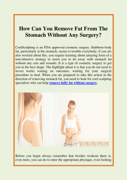 How Can You Remove Fat From The Stomach Without Any Surgery