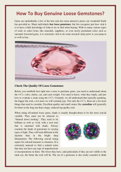 How To Buy Genuine Loose Gemstones