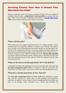 Surviving Chronic Pain How A Chronic Pain Specialist Can Help
