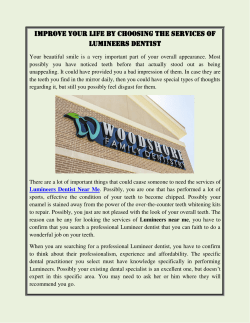 Improve Your Life By Choosing The Services of Lumineers Dentist